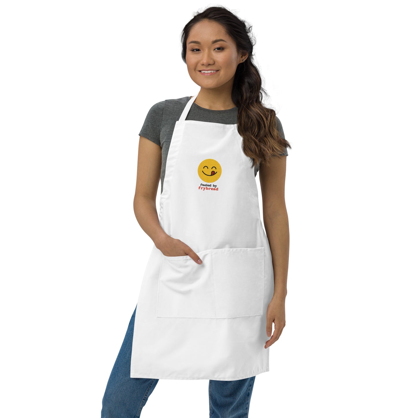WS Fueled By Frybread Embroidered Apron (White)