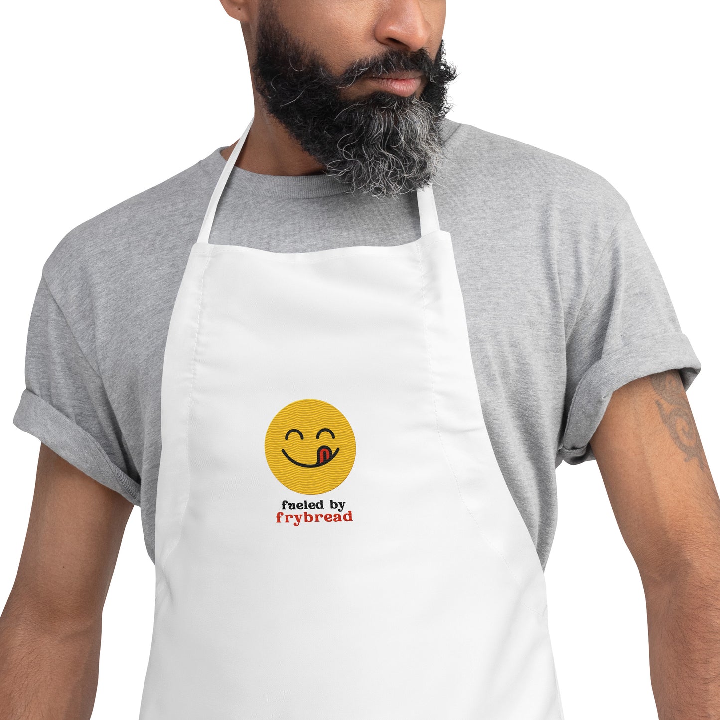 WS Fueled By Frybread Embroidered Apron (White)