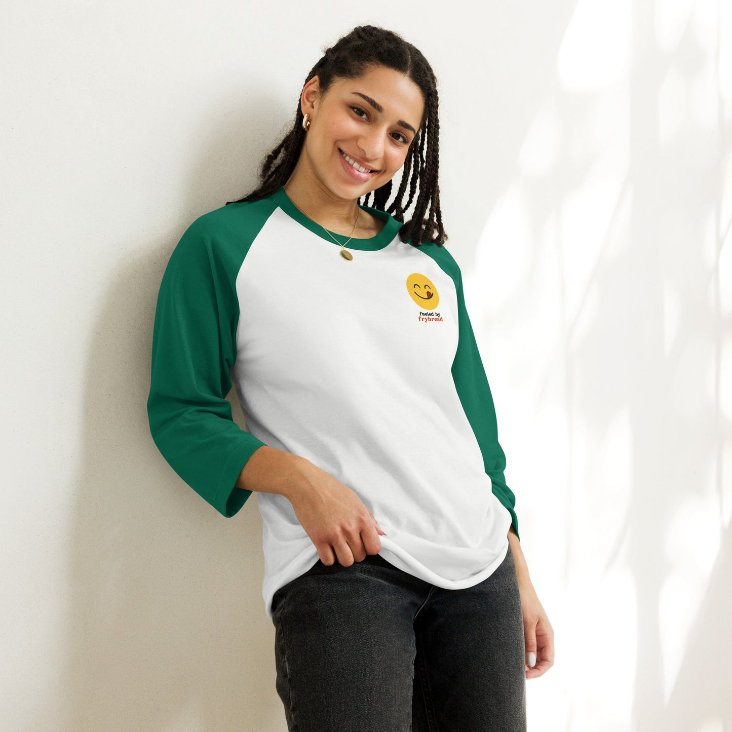 WS Fueled By Frybread Unisex 3/4 Sleeve Raglan Tee