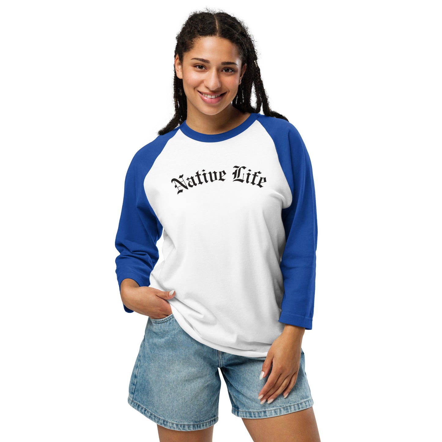 WS Native Life Unisex 3/4 Sleeve Raglan Tee