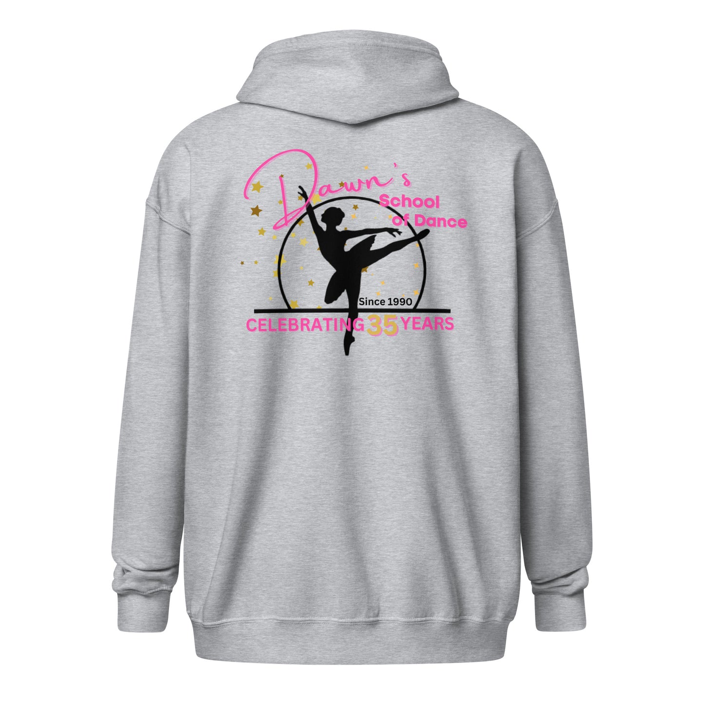 DSOD Logo- 35 Yr Star/Front Logo Unisex Zip Hoodie