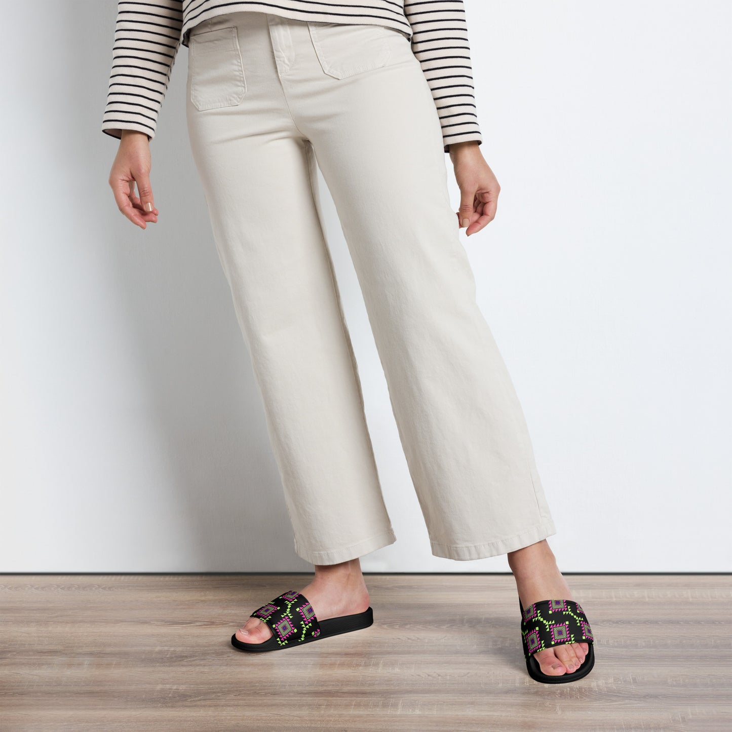 WS Women's Slides (Black Tribal)