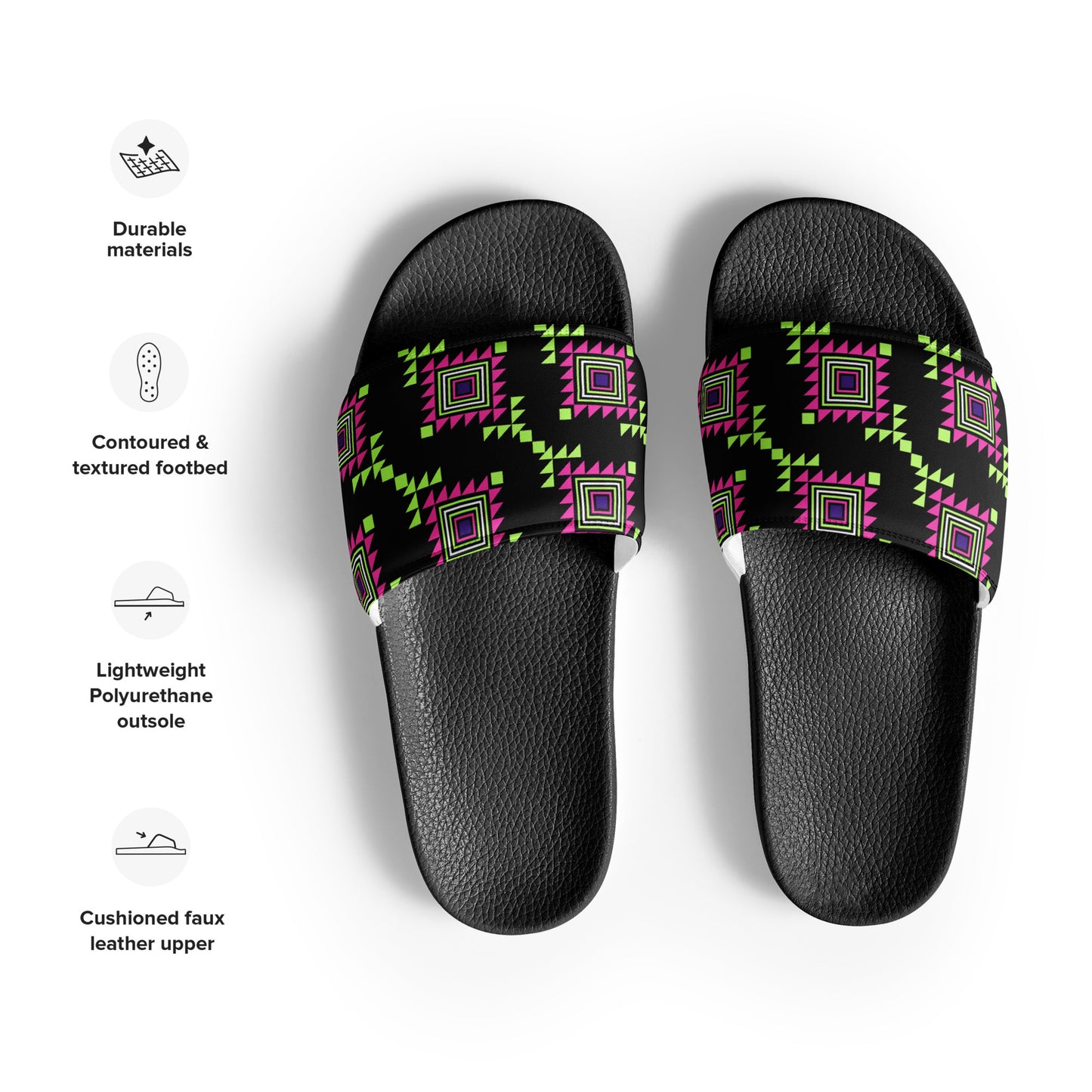 WS Women's Slides (Black Tribal)