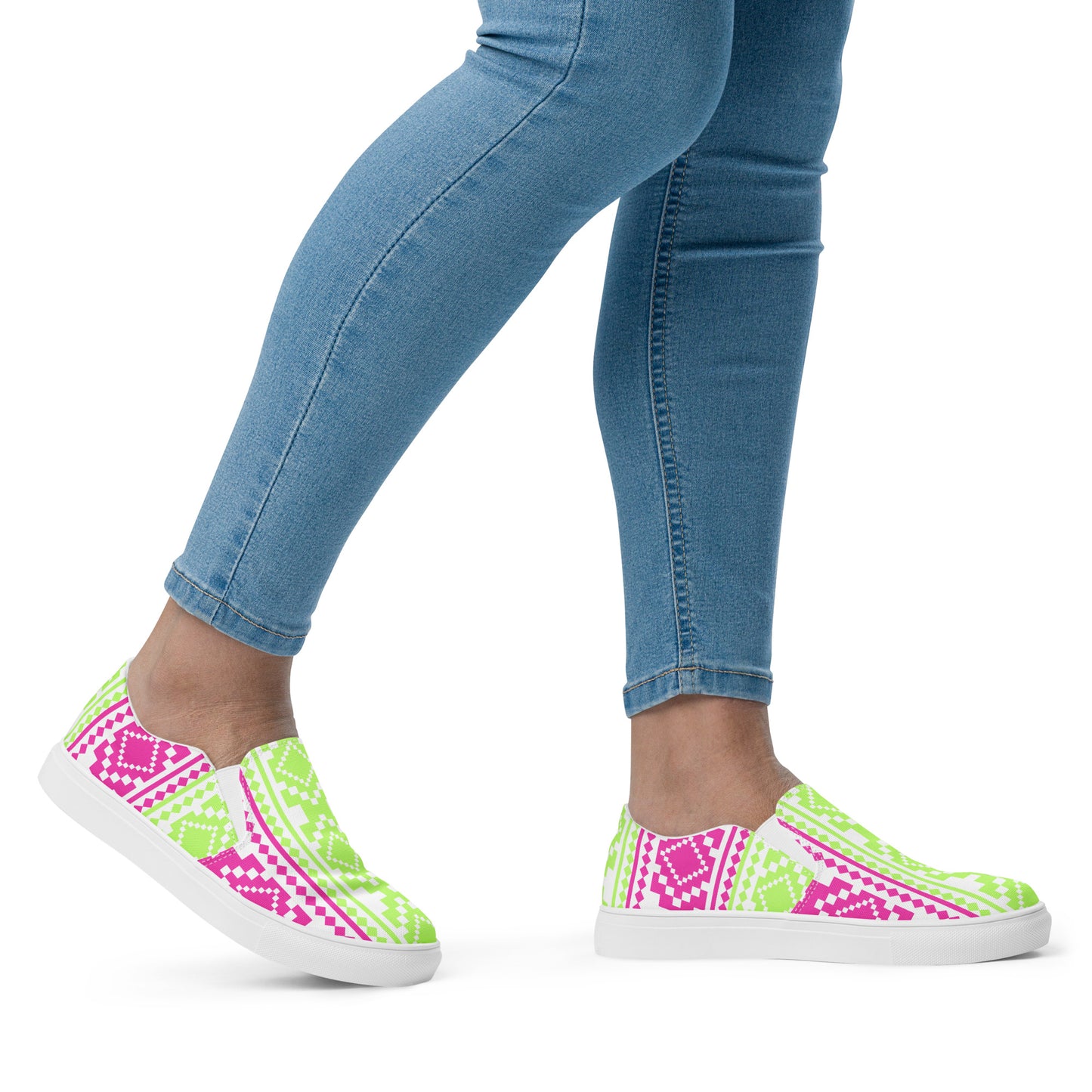 WS Women’s Slip-On Canvas Shoes (Tribal Melon)