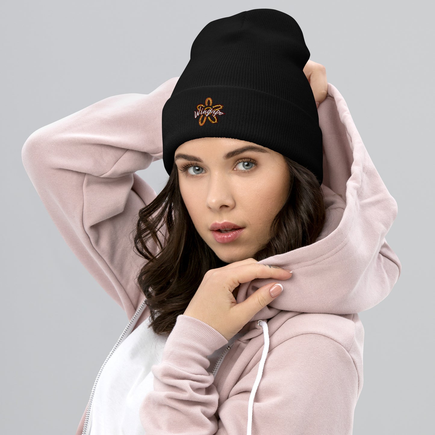 WS Wingapo Flower Embroidered Beanie