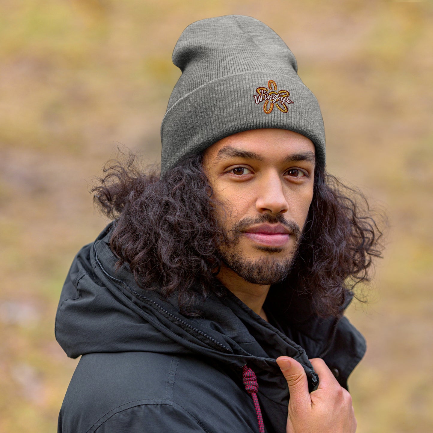 WS Wingapo Flower Embroidered Beanie