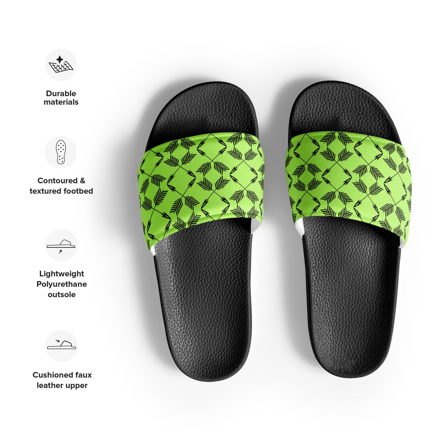WS Men’s Slides (Lime Arrow)
