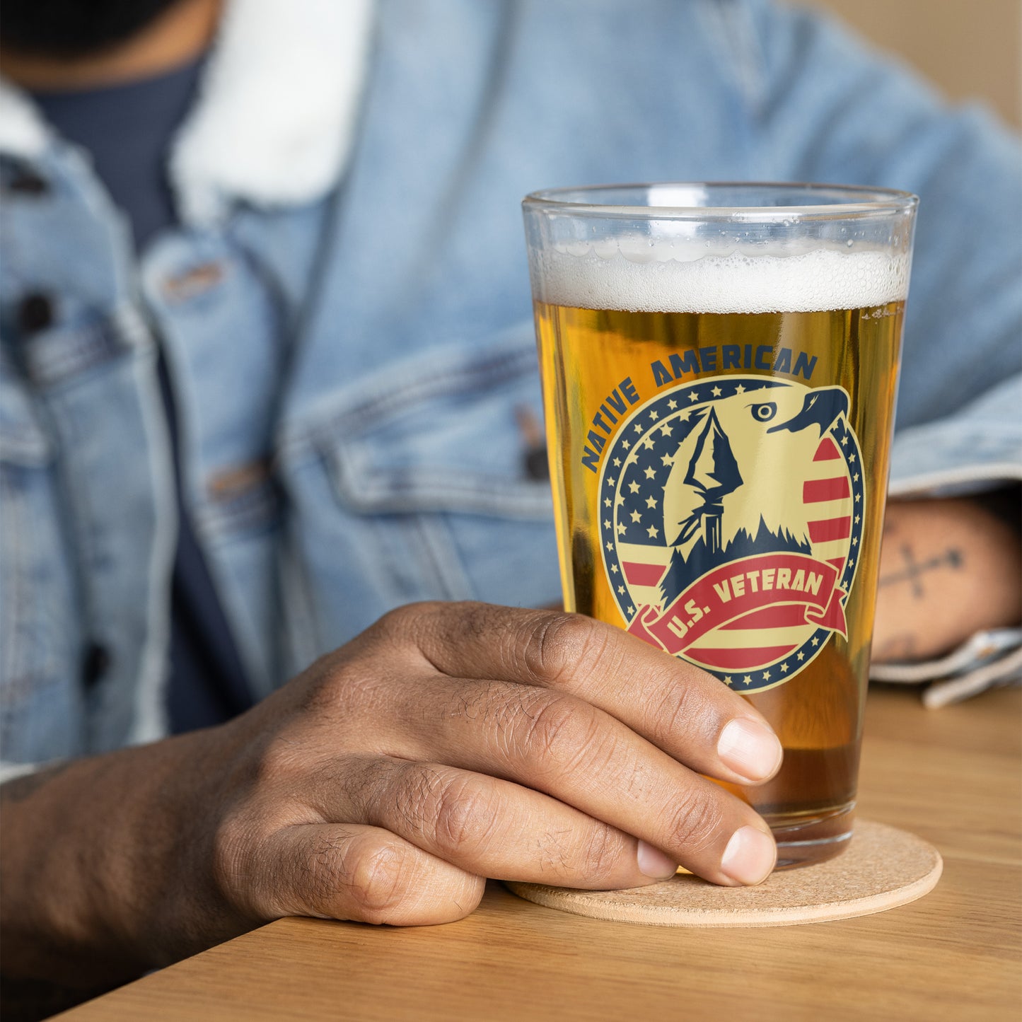 WS Native U.S. Vet Pint Glass