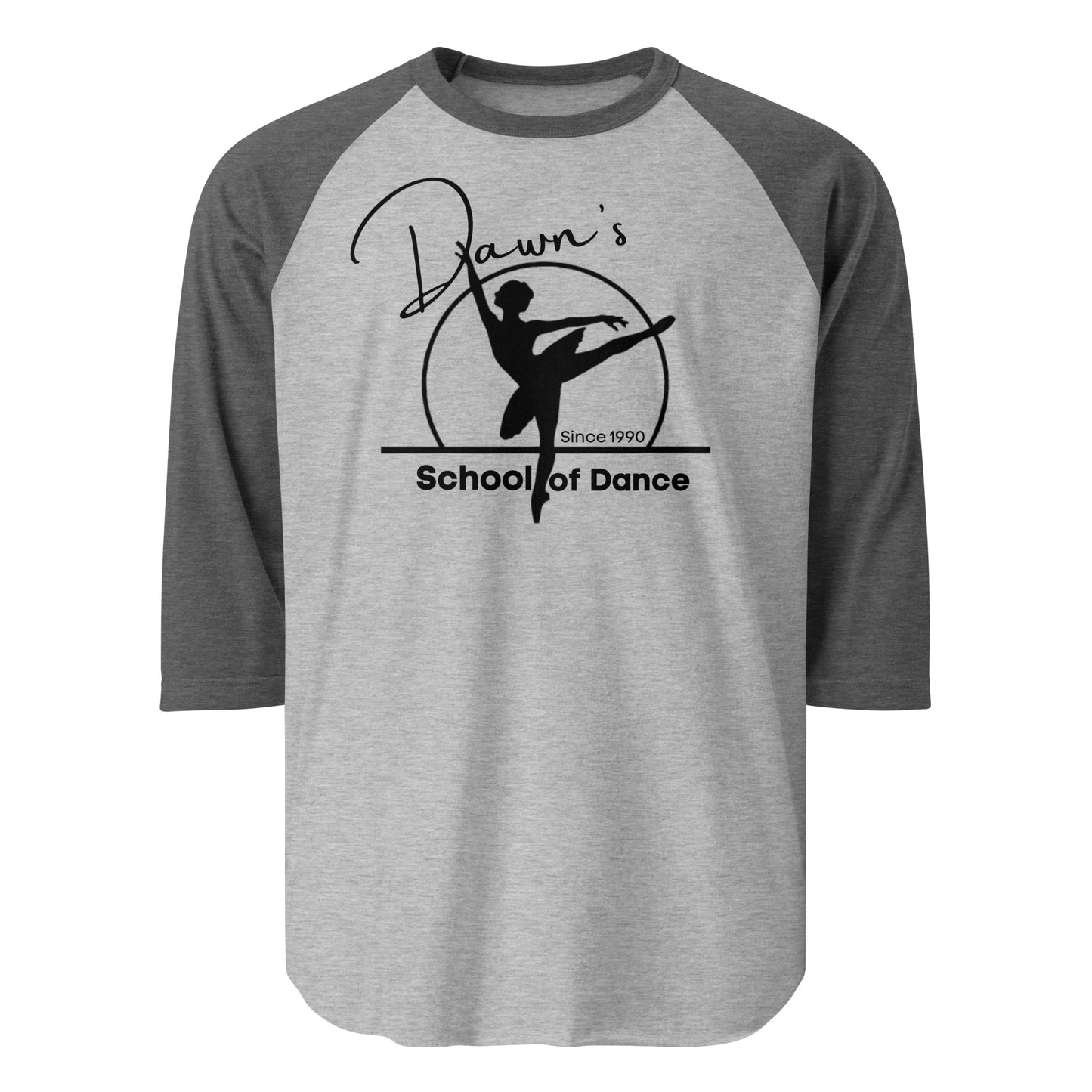 DSOD Logo- Black Unisex 3/4 Sleeve Raglan Shirt