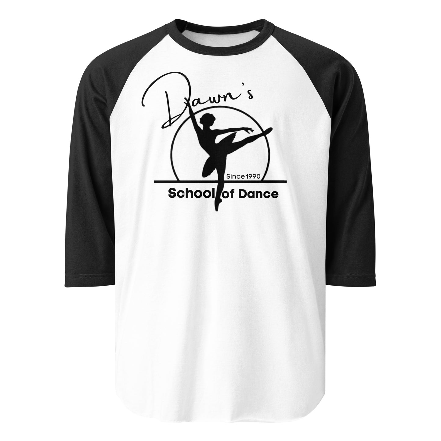 DSOD Logo- Black Unisex 3/4 Sleeve Raglan Shirt