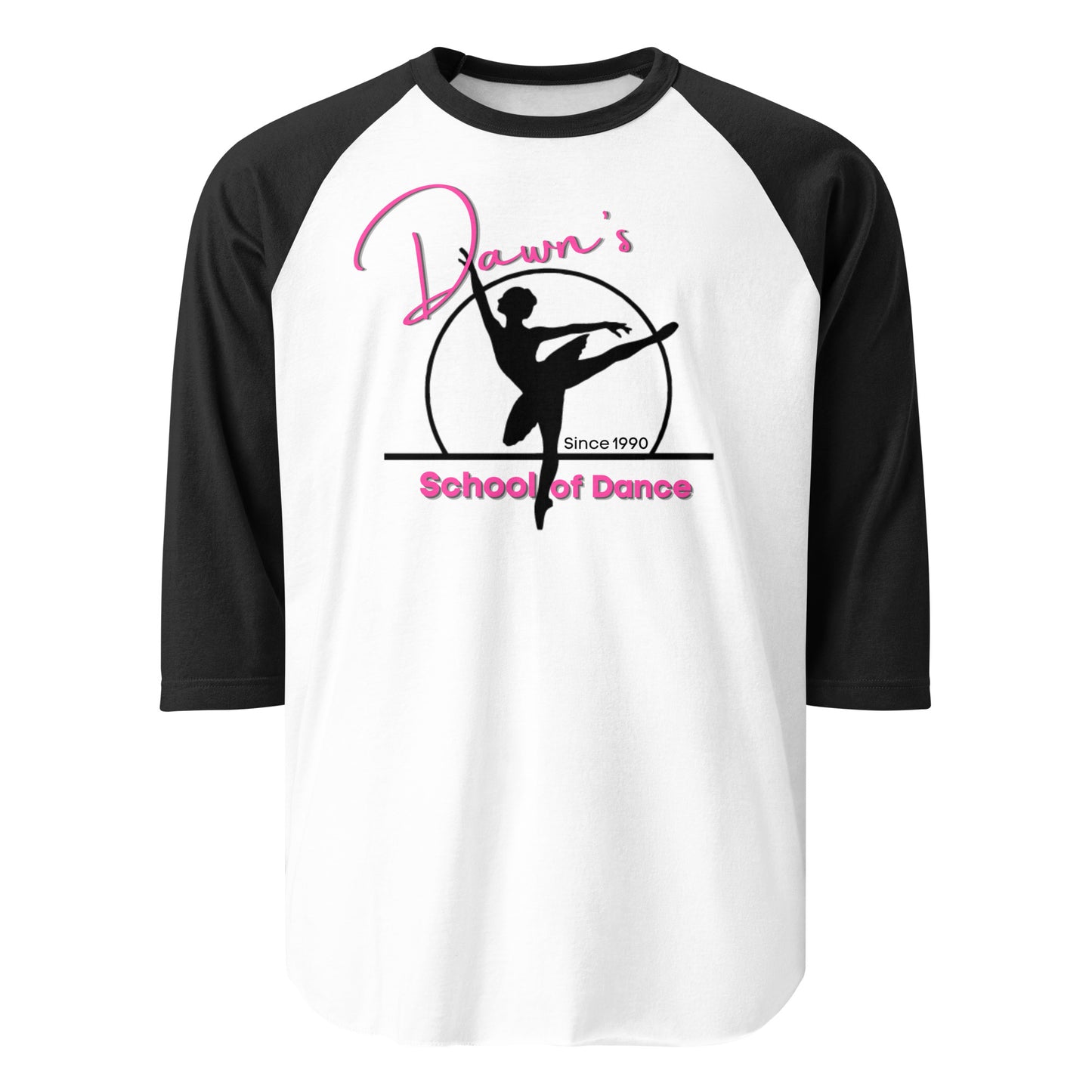 DSOD Logo- Pink Unisex 3/4 Sleeve Raglan Shirt