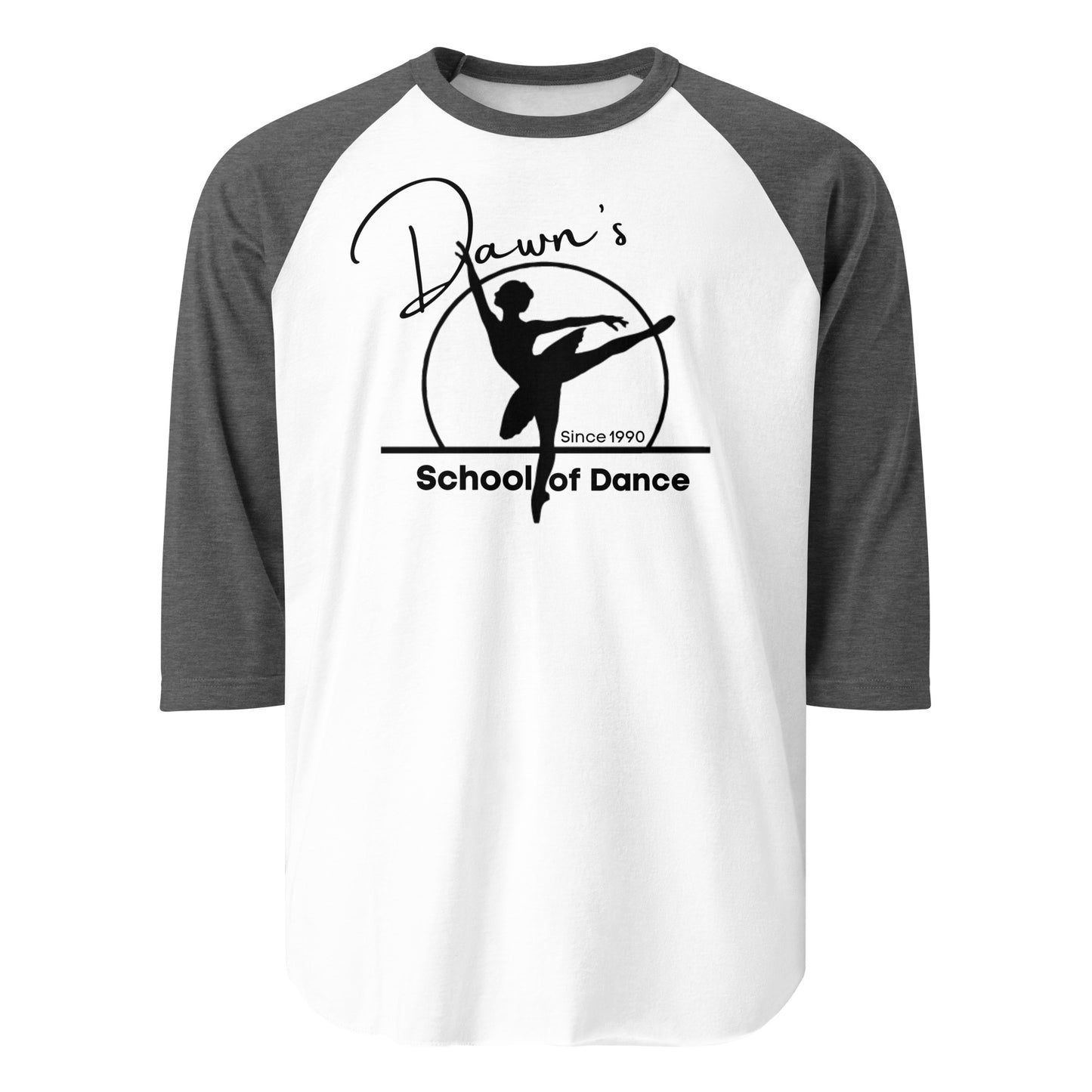 DSOD Logo- Black Unisex 3/4 Sleeve Raglan Shirt
