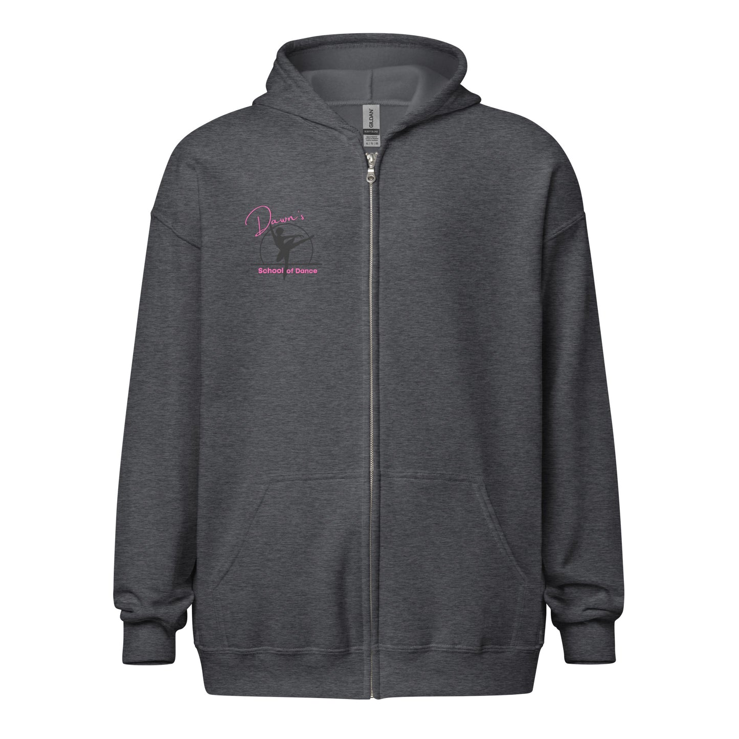 DSOD Logo- Pink/Front Logo Unisex Zip Hoodie