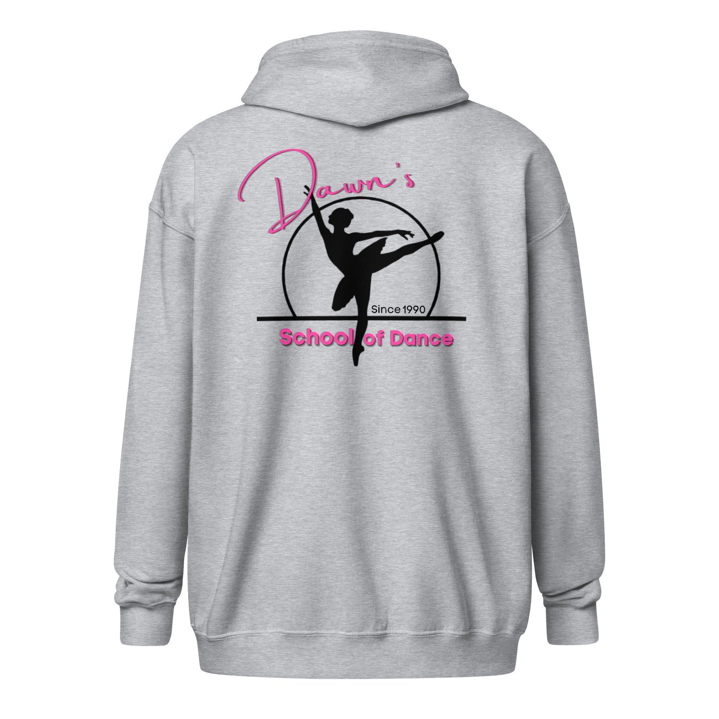 DSOD Logo- Pink/Front Logo Unisex Zip Hoodie