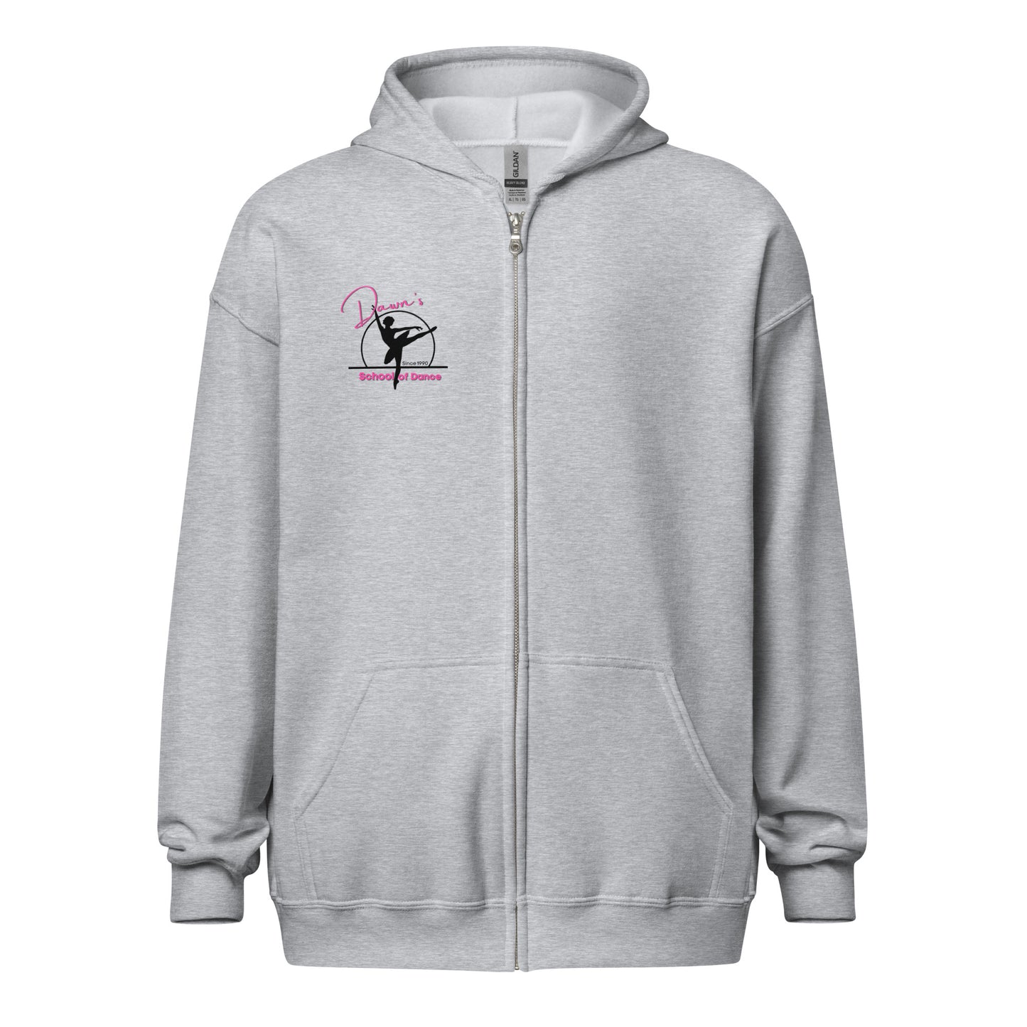 DSOD Logo- Pink/Front Logo Unisex Zip Hoodie