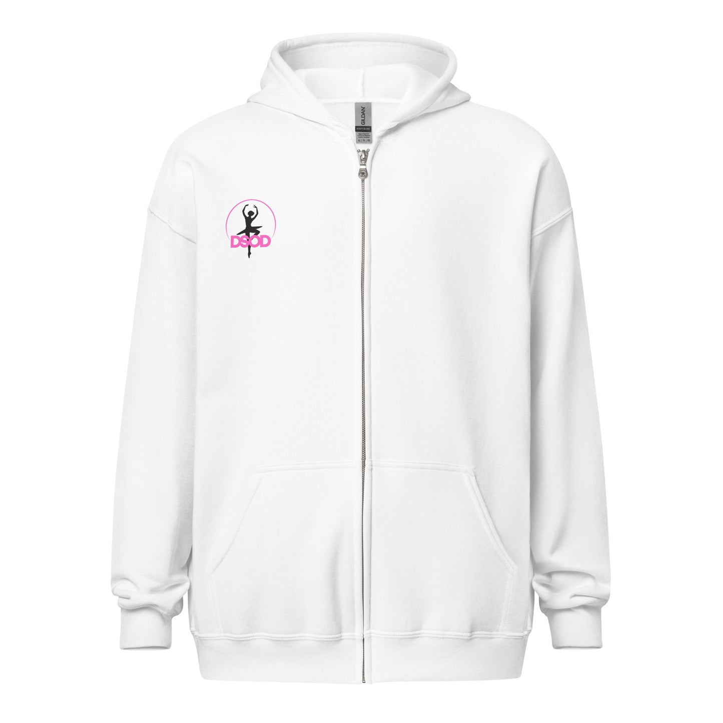 DSOD Logo- Pink/Front Logo Unisex Zip Hoodie