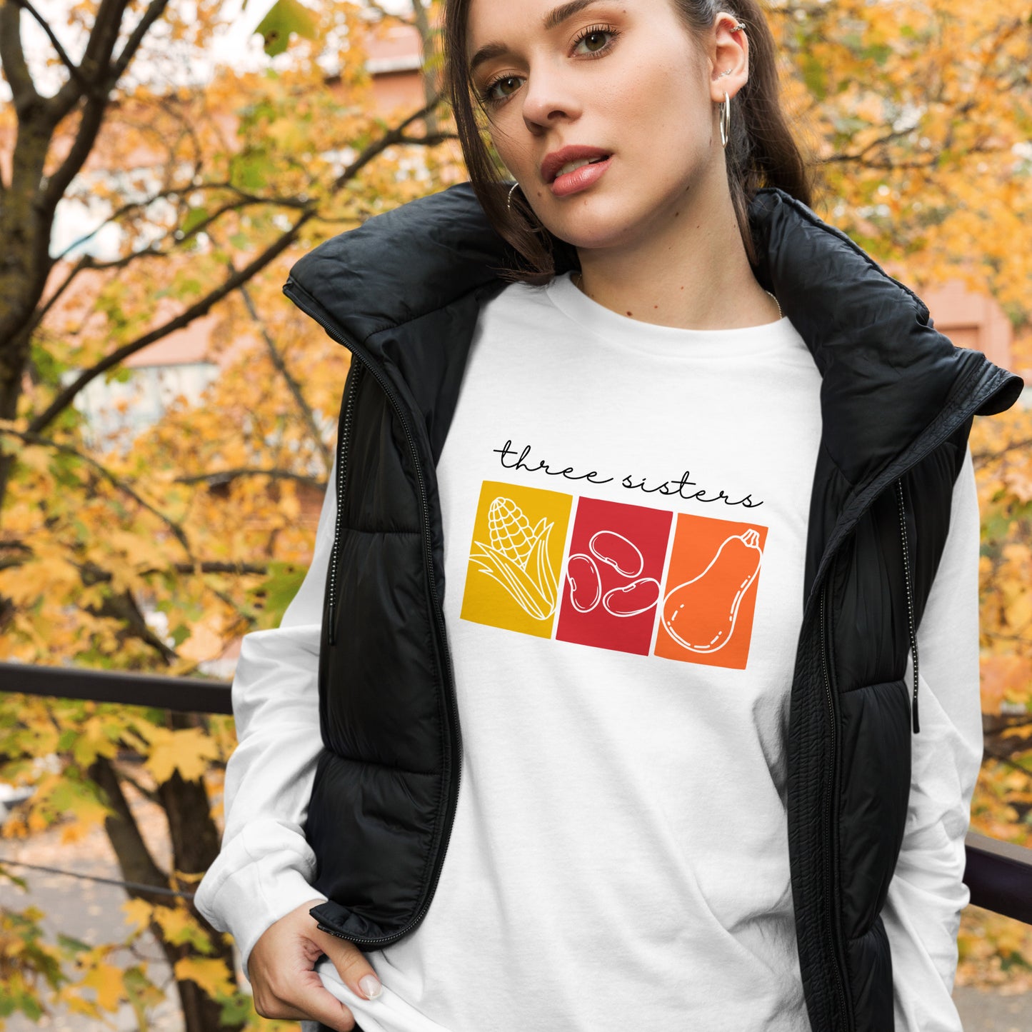 WS Three Sisters Long Sleeve T-Shirt (White)