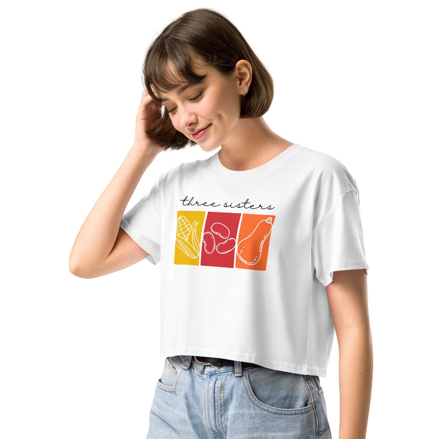 WS Three Sisters Crop Top (White)
