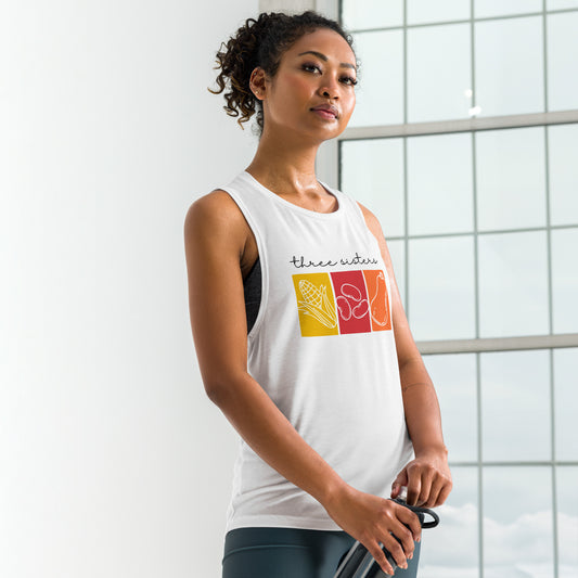 WS Three Sisters Ladies Tank Top (White)