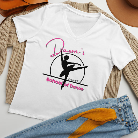 DSOD Logo- Pink Women’s Relaxed V-Neck T-Shirt