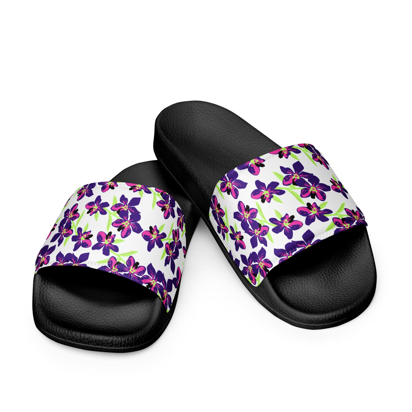 WS Women's Slides (Purple Floral)