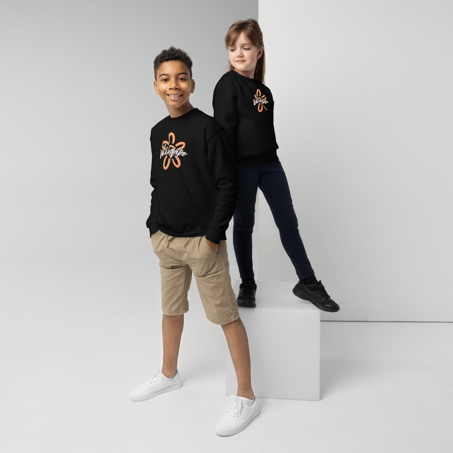 WS Wingapo Flower Youth Crewneck Sweatshirt