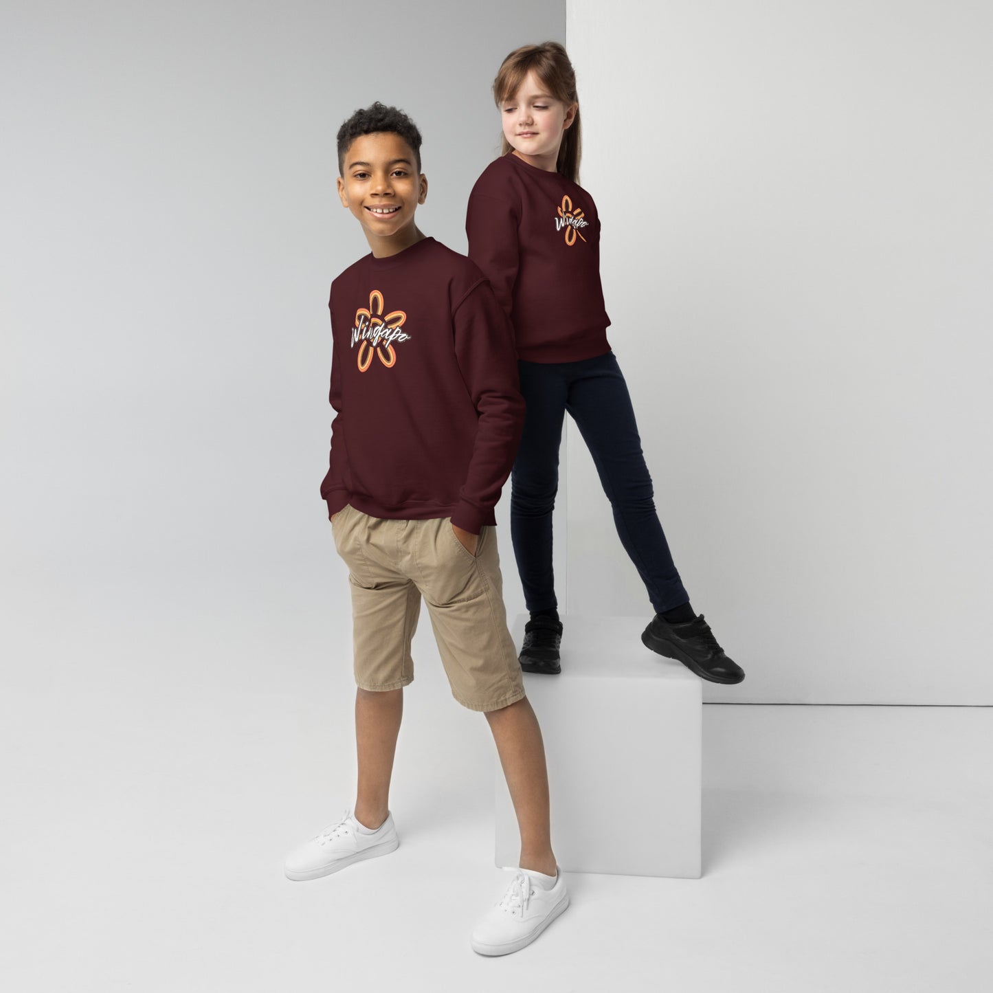 WS Wingapo Flower Youth Crewneck Sweatshirt