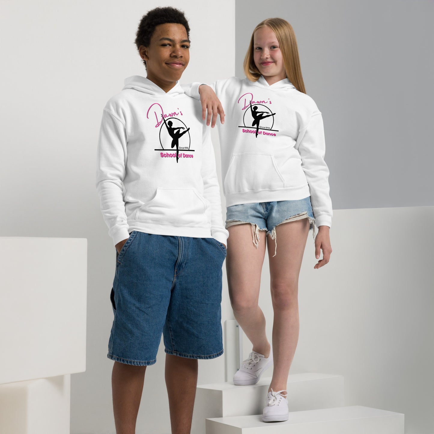 DSOD Logo- Pink Youth Unisex Hoodie